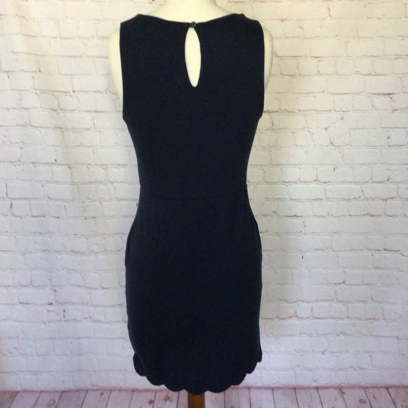 Monteau Los Angeles Navy Blue Scalloped Edge Dress - Size Medium - Picture 5 of 10